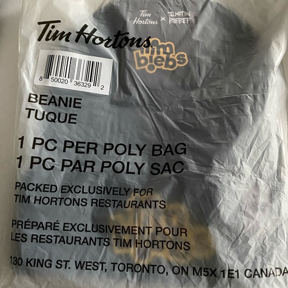 Justin Bieber Tim Biebs limited edition beanie in black new - Picture 3 of 3